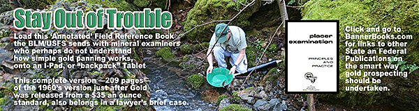 Gold is where you find it! A Placer Examination field guide with practical field notes
